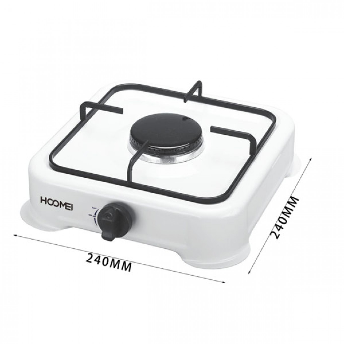 Hoomei® Μονή Επιτραπέζια Εστία Υγραερίου με Χειροκίνητη Ανάφλεξη HM-561T Λευκή